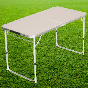 Solid Sandcastle Pink Color Tailgate Beer Pong Table