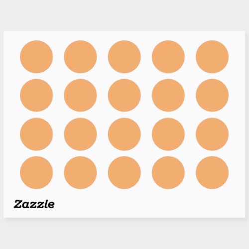 Solid sandy brown pale orange classic round sticker