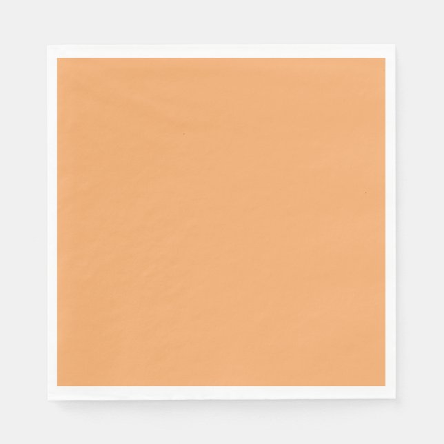 Solid sandy brown pale orange napkins (Front)