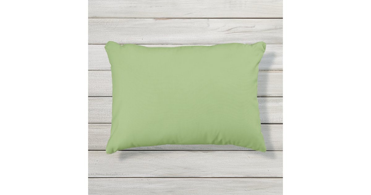 Solid sap green outdoor pillow Zazzle
