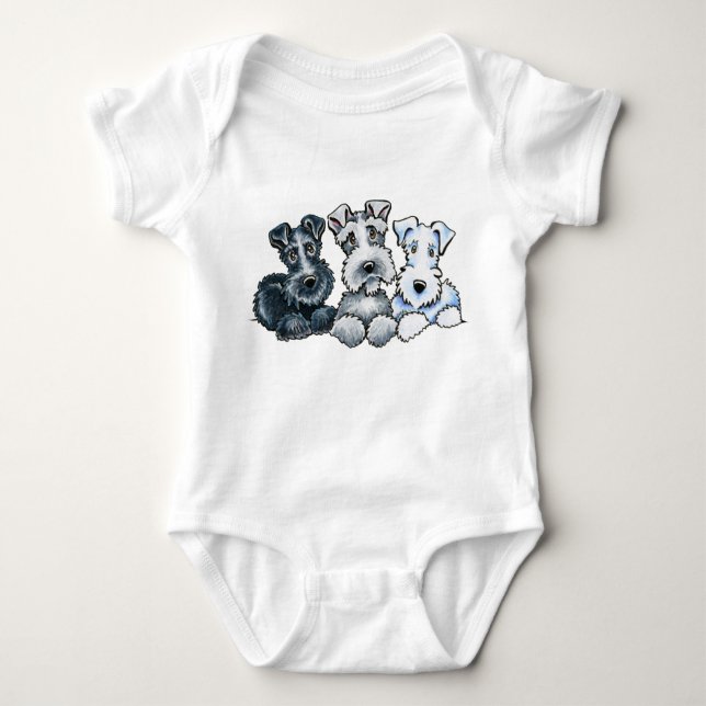 Solid Schnauzers Baby Bodysuit (Front)
