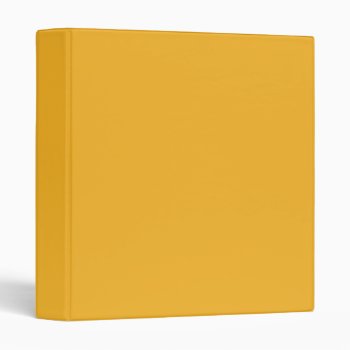 Solid School Colors – Gold Yellow-orange 3 Ring Binder by Annyway at Zazzle
