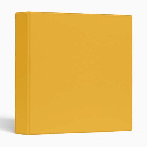 Solid School Colors  Gold Yellow_Orange 3 Ring Binder