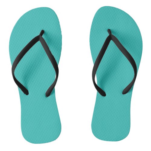 Solid sea green flip flops