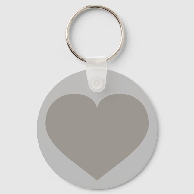 Solid Silver Heart Keychain (Front)