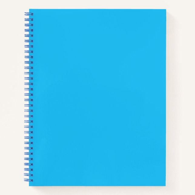 Solid Sky Blue Color Notebook (Front)