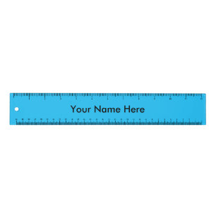 Solid Sky Blue Color with Customizable Name Ruler