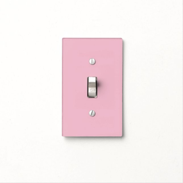 Solid Soft Blush Pink Light Switch Cover (In Situ)