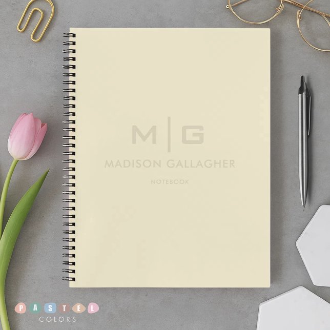 Solid Soft Light Pastel Beige Cream Yellow Color Notebook (Solid Soft Light Pastel Beige Cream Yellow Color Notebook
)