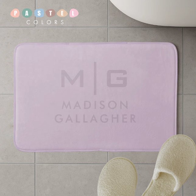 Solid Soft Light Pastel Lavender Purple Color  Bath Mat (Solid Soft Light Pastel Lavender Purple Color Bath Mat
)