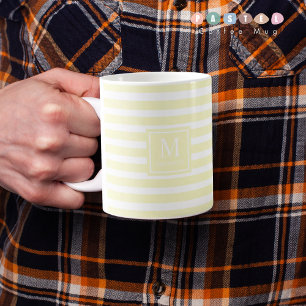 Solid Soft Light Pastel Lemon Yellow Color Mug