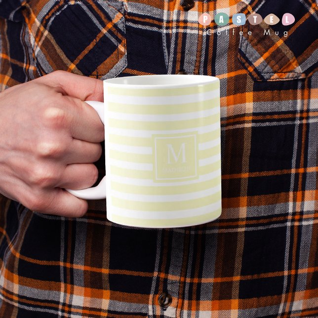 Solid Soft Light Pastel Lemon Yellow Color Mug (Solid Soft Light Pastel Lemon Yellow Color Mug
)