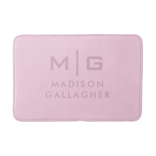 Solid Soft Light Pastel Orchid Pink Color  Bath Mat
