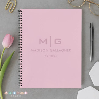 Solid Soft Light Pastel Orchid Pink Color Notebook