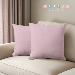 Solid Soft Light Pastel Orchid Pink Color  Throw Pillow
