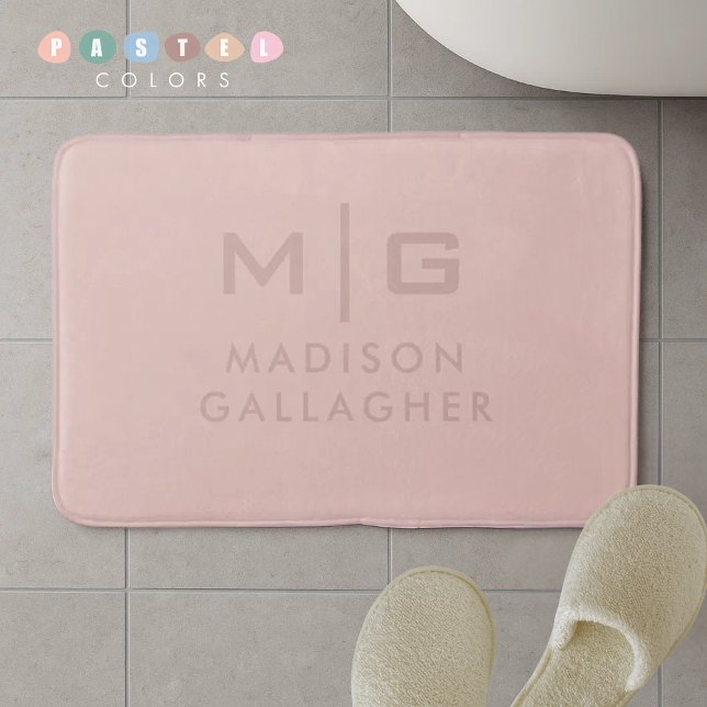 Solid Soft Light Pastel Peach Pink Color  Bath Mat (Solid Soft Light Pastel Peach Pink Color Bath Mat
)