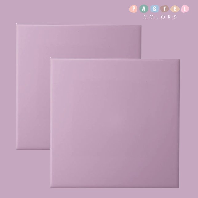Solid Soft Light Pastel Purple White Color  Ceramic Tile (Creator Uploaded)