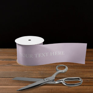 Solid Soft Light Pastel Purple White Color Satin Ribbon