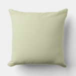 Solid Soft Light Pastel Sage Moss Green Colo Throw Pillow