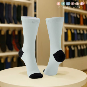Solid Soft Light Pastel Sage Moss Green Color Socks