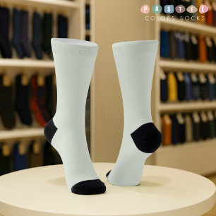 Solid Soft Light Pastel Sage Moss Green Color Socks