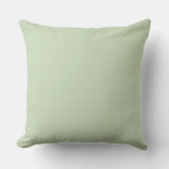 Solid Soft Light Pastel Sage Moss Green Color Throw Pillow