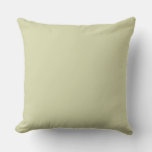 Solid Soft Light Pastel Sage Moss Green Color Throw Pillow