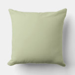Solid Soft Light Pastel Sage Moss Green Color Throw Pillow