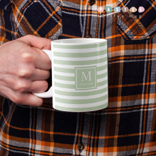 Solid Soft Light Pastel Sage Olive Green Color Coffee Mug