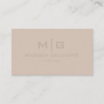 Solid Soft Light PasteMushroom Beige Brown Color Business Card