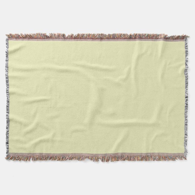 Solid Soft Pastel Yellow Throw Blanket  (Front)
