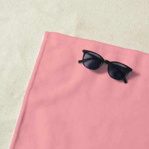 Solid soft pink beach towel