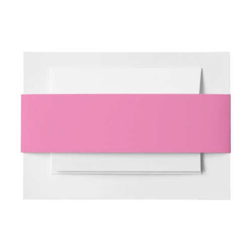 Solid soft pink invitation belly band