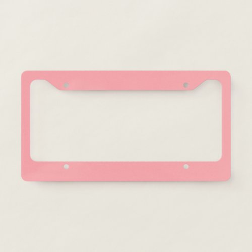 Solid soft pink license plate frame