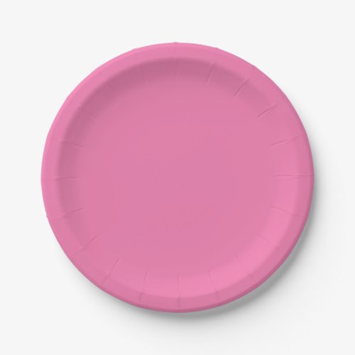 Solid soft pink paper plates