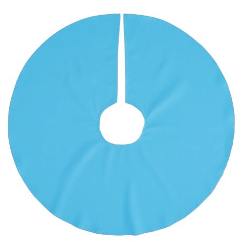 Solid soft sky blue brushed polyester tree skirt