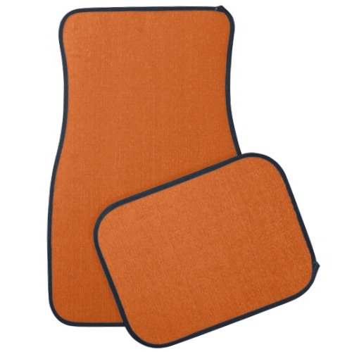 Solid squash orange car floor mat