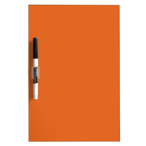 Solid squash orange dry erase board