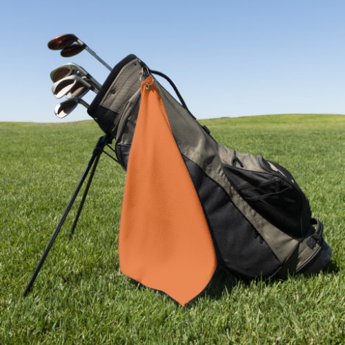 Solid squash orange golf towel