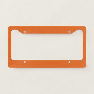 Solid squash orange license plate frame
