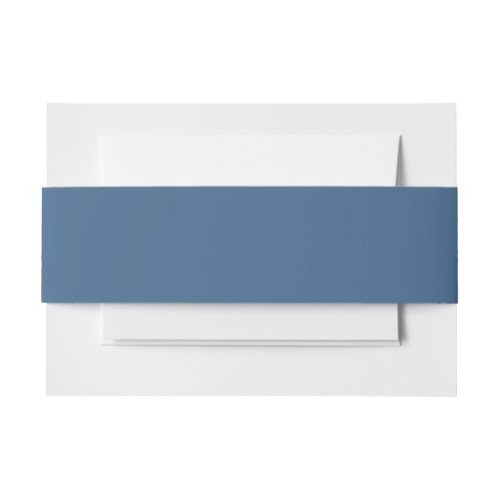 Solid steel blue invitation belly band