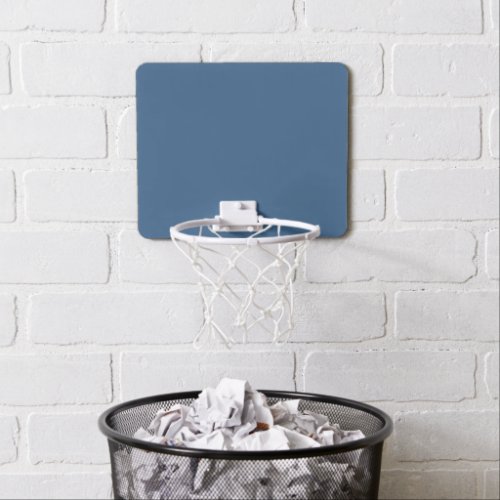 Solid steel blue mini basketball hoop