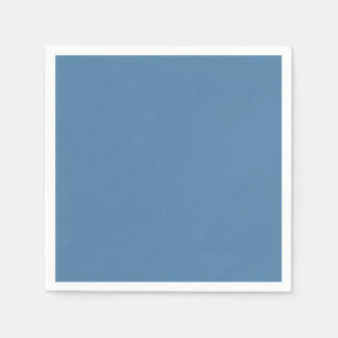 Solid Steel Blue Paper Napkins