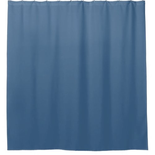 Solid steel blue shower curtain