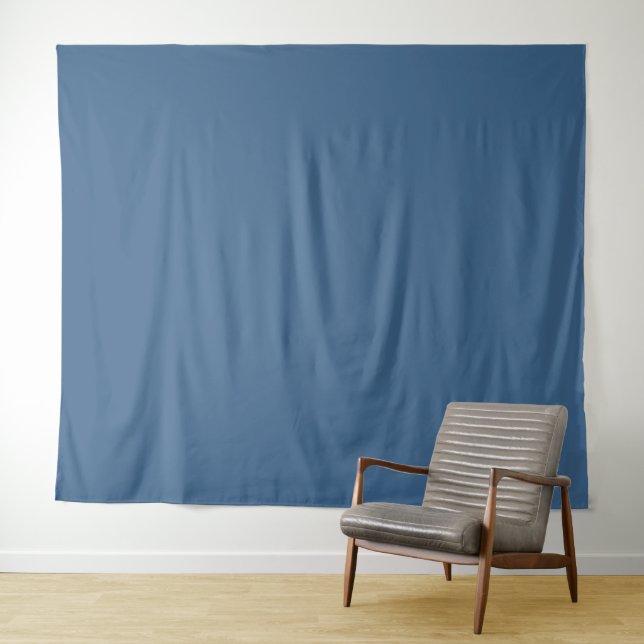 Solid steel blue tapestry (In Situ (Horizontal))