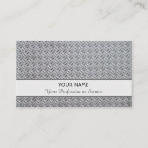 Solid steel pattern metal business card