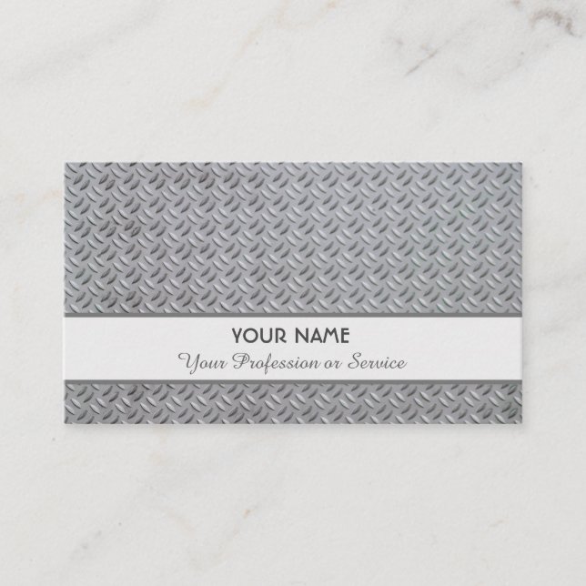 Solid steel pattern metal business card (Front)