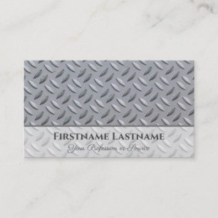 Solid steel pattern metal diamond plate pattern business card