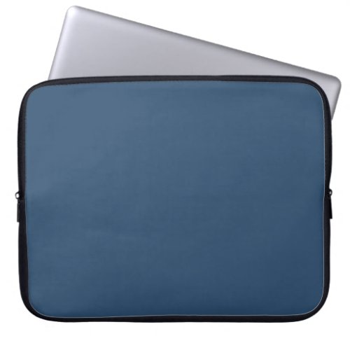 Solid stormy blue laptop sleeve