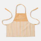 Solid Stripes Editable Color Custom Kid Apron